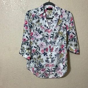 BCX Floral Sleeved Blouse
